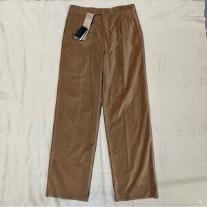 Burberry Velvet Dress Pants Mid Camel Beige NWT 40